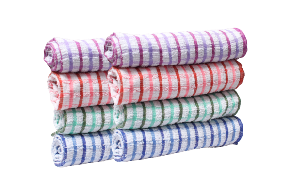 8 Pack Tribes Dish Towels for Kitchen Heavy Duty Absorbent 100% Cotton 410 GSM Terry Kitchen Towels, 17x26 (Multicolor)