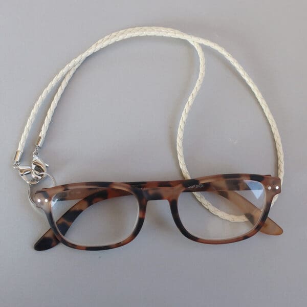 2-Way Glasses Holder/Necklace - Braided Faux Leather